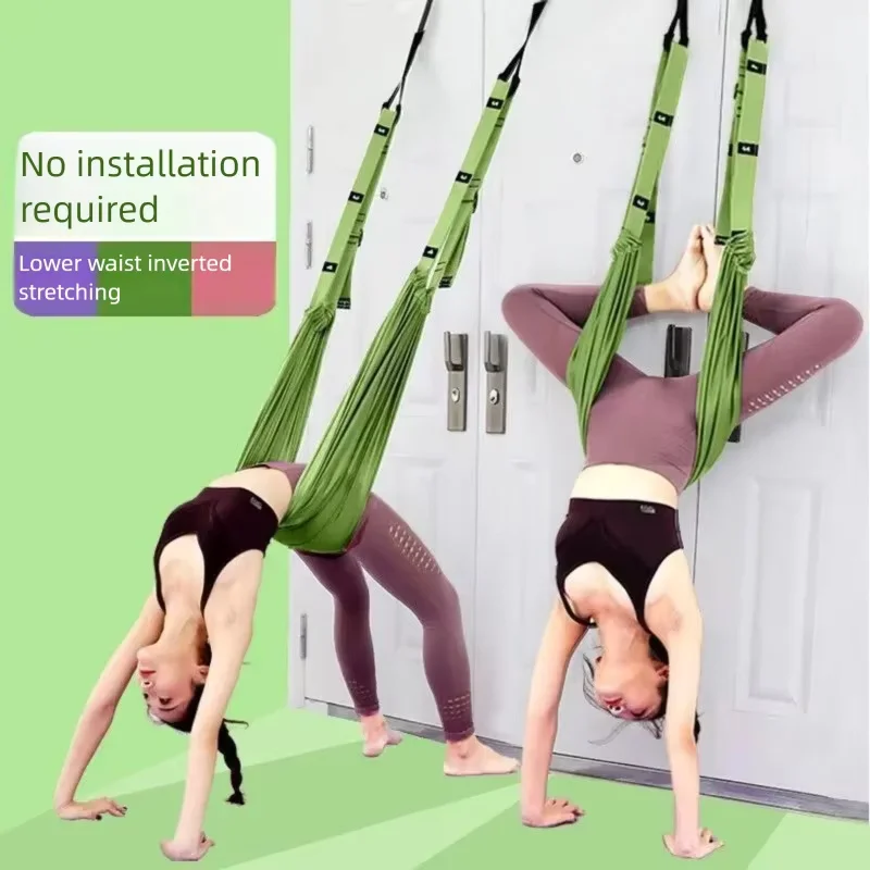 Door Mounted Yoga Strap, Anti-Gravity Inversion Sling, Multifunctional Backbend Stretch Band for Pilates Home Fitness Full Body