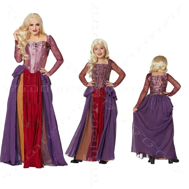 

Spot M-XL Medieval Witch Winifred Cosplay Dress Princess Dress Halloween Costume New