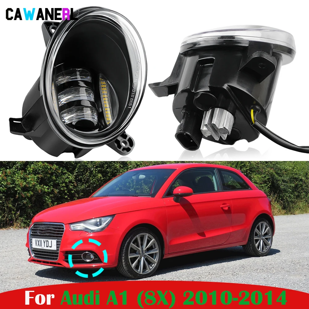 

2 X 30W Car Front LED Fog Light Assembly with Daytime Running Lamp DRL H11 For Audi A1 (8X) 2010 2011 2012 2013 2014