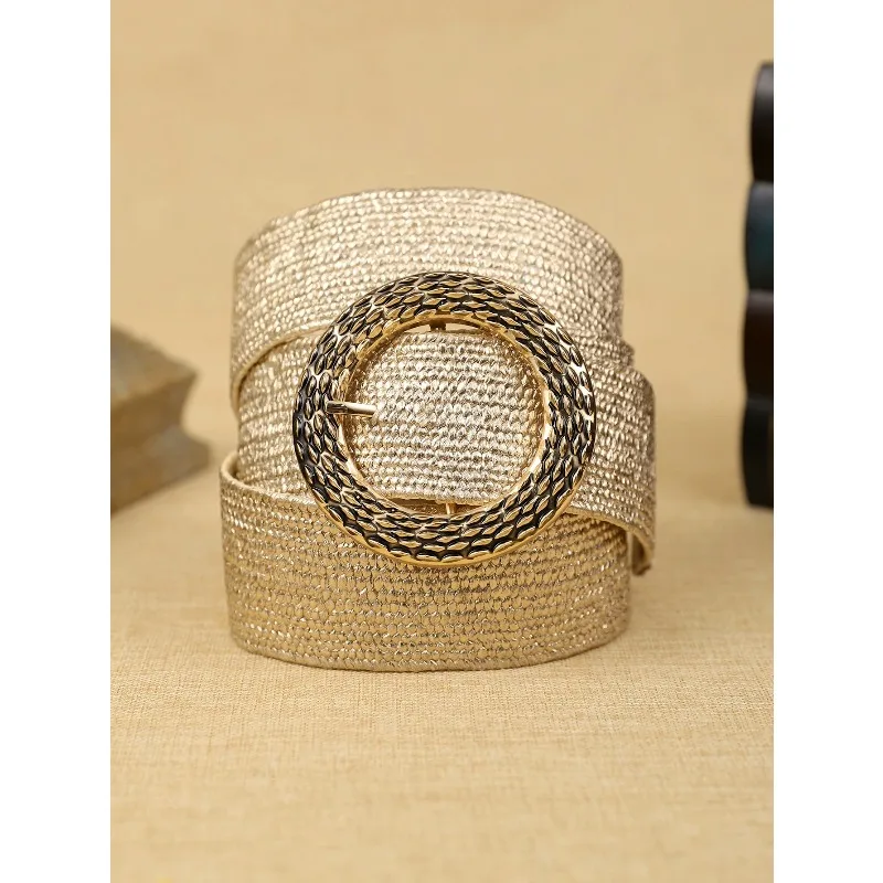 

1 женский золотой пояс в богемном стиле, модный аксессуар, первый выбор. Можно сочетать с платьями, джинсами, подходит для повседневных поездок и шопинга.