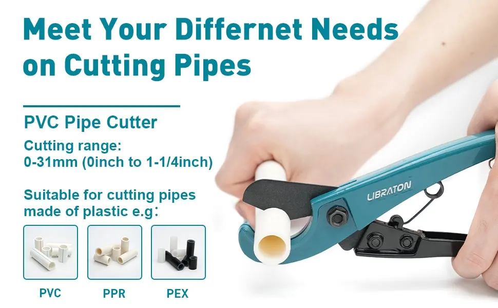 Libraton Pex Cutter 31 mm Pex Rohr Cutte PEX Rohrschneider 1,25 Zoll PEX Rohrschneidewerkzeuge für PEX PVC PPR Kunststoff – Detail 4