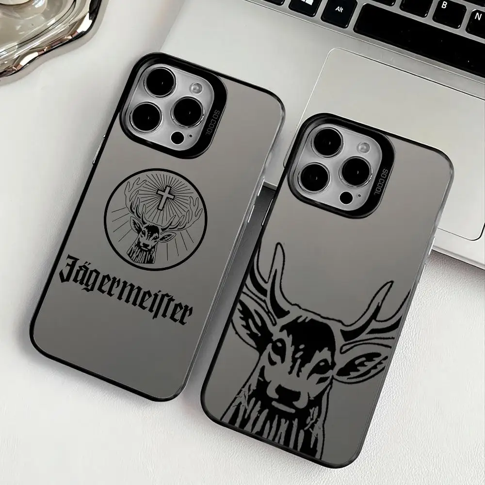 Funda Clásica y Moderna para Teléfono Jager Meister, Compatible con iPhone 17, 16, 15, 14, 13, 12, 11 Pro Max Air, Multicolor, Mate, Láser, Metálica, Aurora