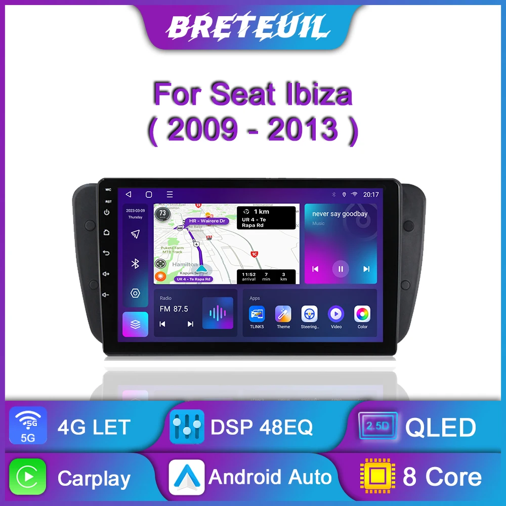 

Android Car Radio For Seat Ibiza 6j MK4 2009-2012 DSP Multimedia Video Player QLED Touch Screen GPS Navigation Carplay Head Unit