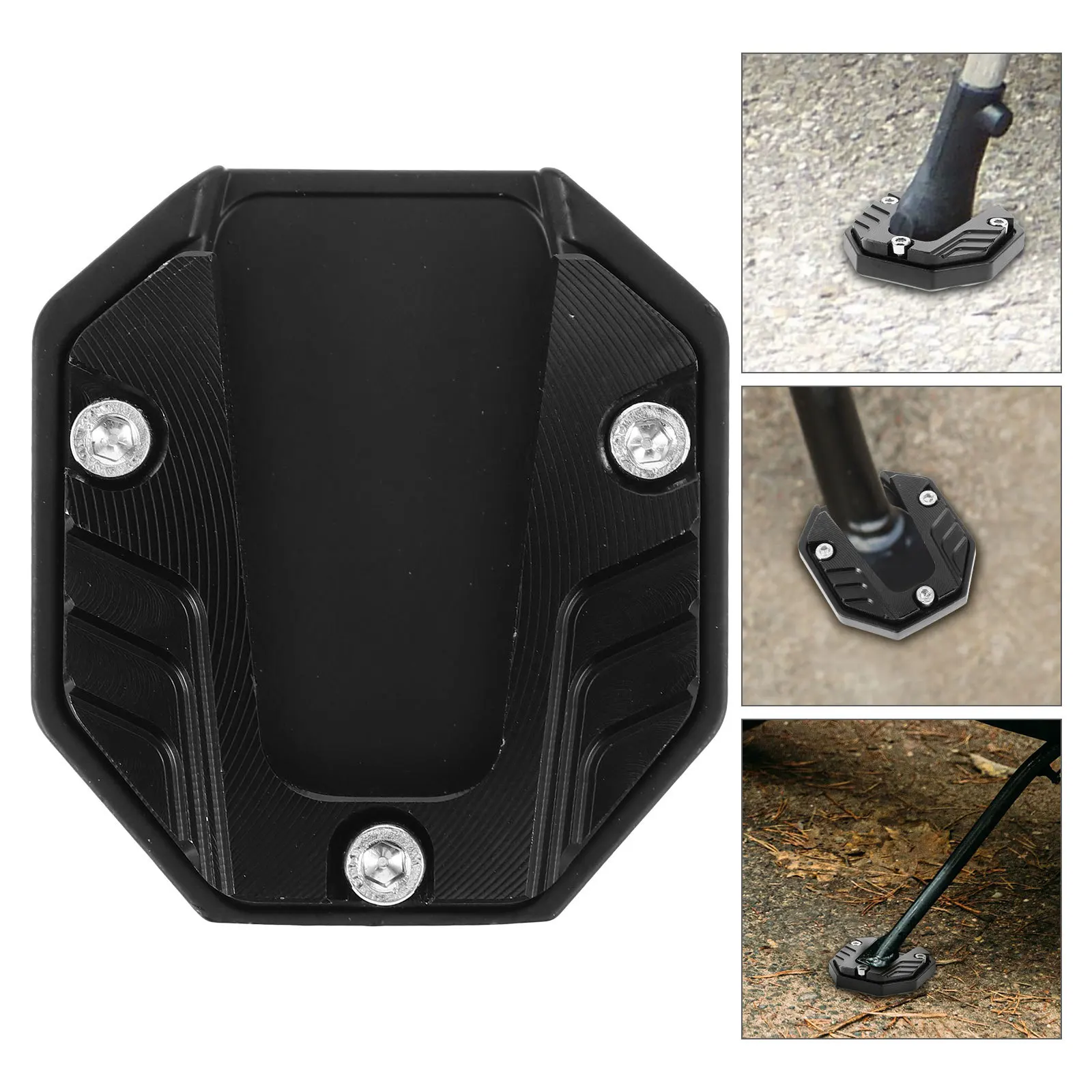 

Motorcycle Kickstand Base Anti-Slip Side Stand Foot Pad Universal Fitment Durable Parking Support Plate Motorcycle