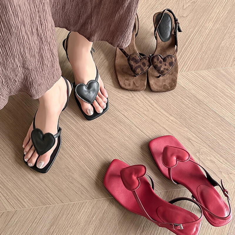 JOZHAMTA Fashion Sexy Leopard Sandals Leather Kitten High Heels Pointed Toe Party Wedding Shoes Woman Buckles Prom Summer Pumps