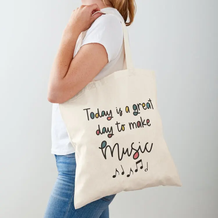 

Great Day to Make Music Tote Bag custom tote bag shopper bag women canvas tote women Canvas