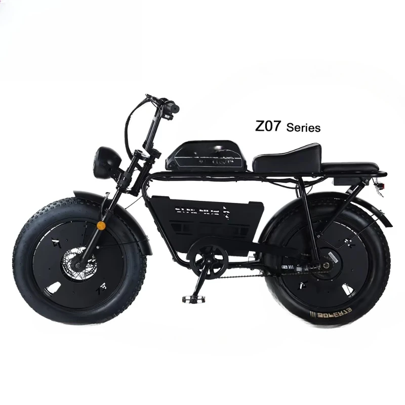 48V 400W 46AH Adult Vintage Electric Motorcycle Aluminum Full Suspension with 46AH Fat Low Price Ebike