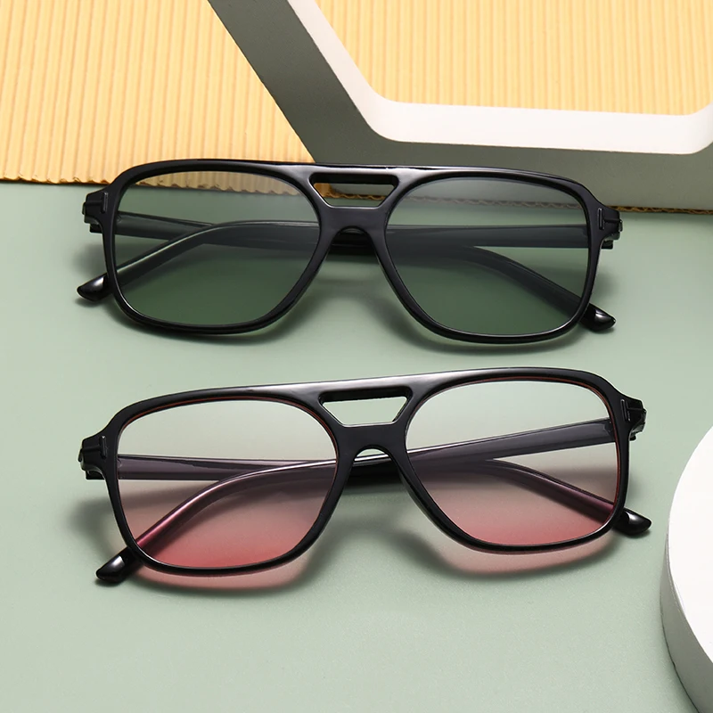 Children Double Girder Pilot Large Frame Sunglasses For Boy And Girl Fashion Gradient Lens Outdoor Sports Sunscreen Sun Glasses