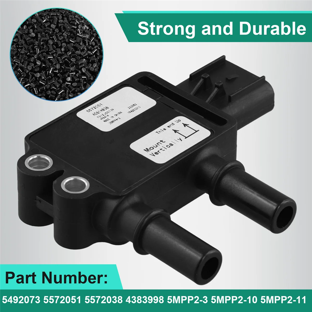 Voor Cummins Euro 6-emissie standaard differentiële druksensor 5492073 5572051 5572038   5MPP2-3 5MPP2-10 5MPP2-11