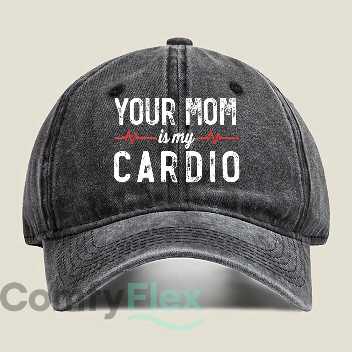 Divertido que dice tu mamá es mi cardio me encanta las mamás calientes gorra de béisbol lavada al aire libre para mujer Unisex moda femenina sombrero de papá Hip Hop