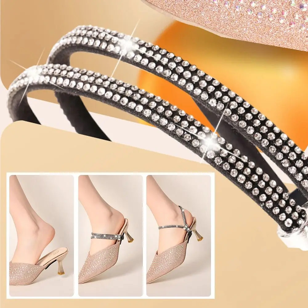 Bundle High Heels Women Shoeslaces Ankle Holding Shoes Decorations Lazy Shoelaces Elastic Adjustable Bundle Shoelace Women