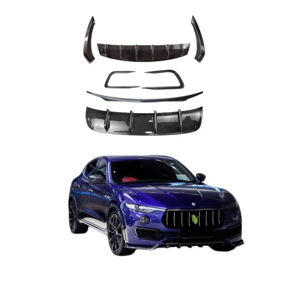 

High Quality Body Kit for Maserati Levante Upgrade LD Style Auto Parts Front Lip Rear Diffuser Spoiler Wind Knife Carbon Fiber