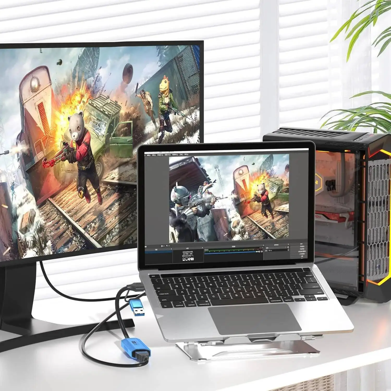 HDMI 4K Kompatibel dengan Kartu Pengambilan USB 3.0 A/C 1080P 60Hz Perekaman Akuisisi untuk PS4/5 Switch Kamera Game PC Streaming Langsung