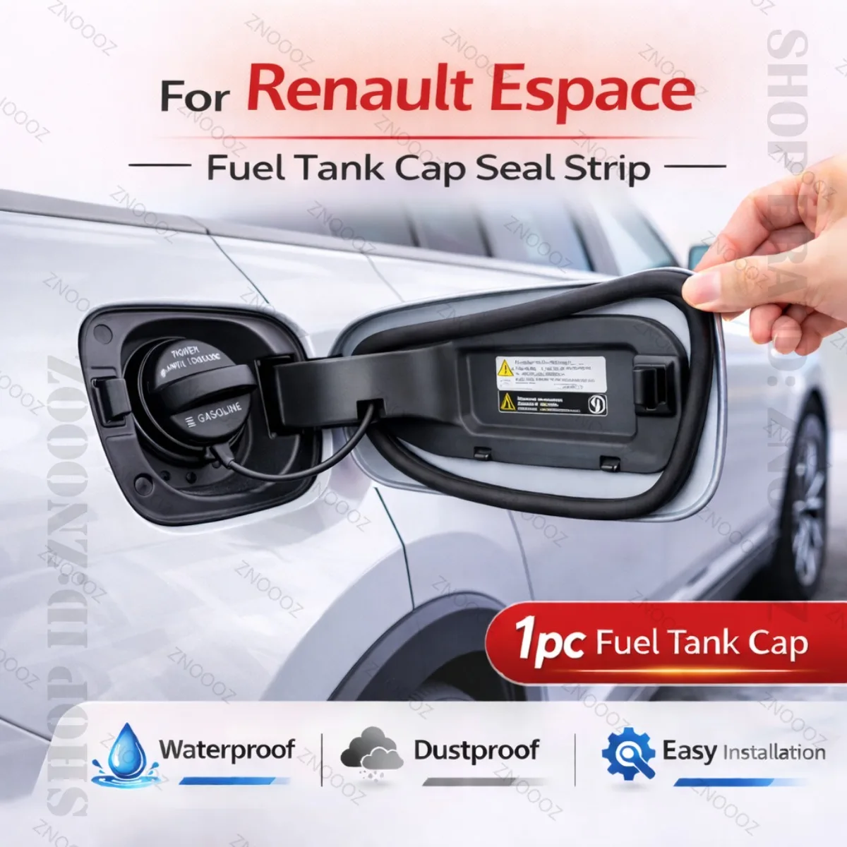 Car Seal Strip Rubber Double Layer Dustproof Waterproof Sealing Protector Gas Cap Trim 1pc Fuel Tank Cover For Renault Espace