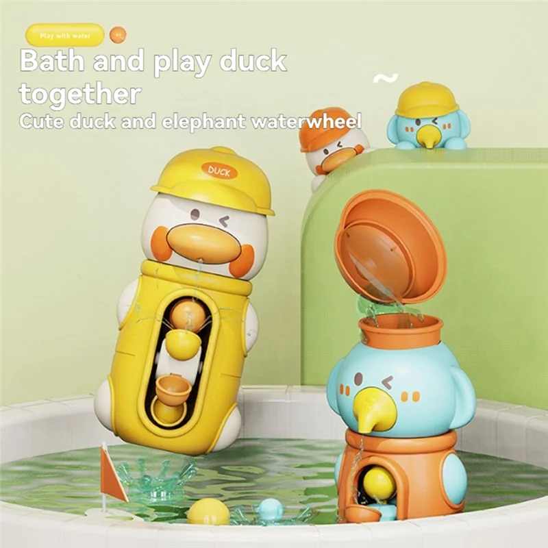 

JY-New Cute Duck & Elephant Bath Set Sprinkler For Baby Bathtime Educational Animal Shower