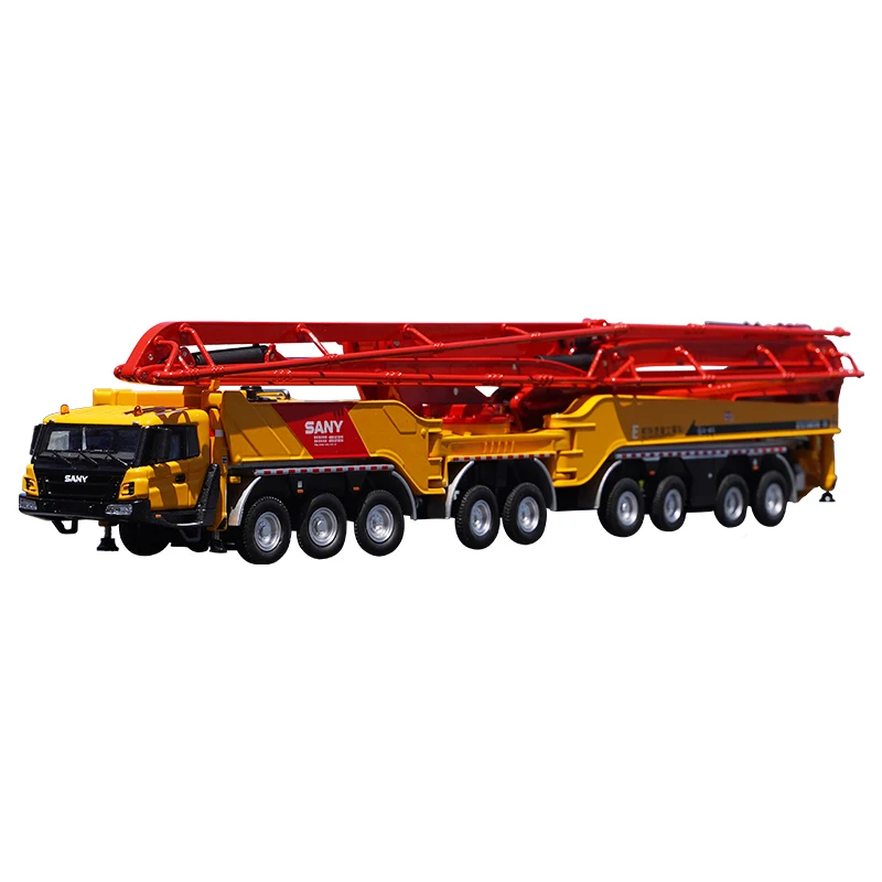 1: 50 SANY 86m concrete pump truck cement mixer alloy engineering machinery model