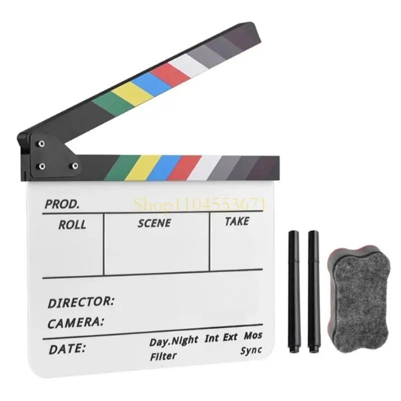 Best Seller Movie Film Directors Clap Board Clapper Board Scene Slates Clap Slateboard Replacement for Photo Studio Film