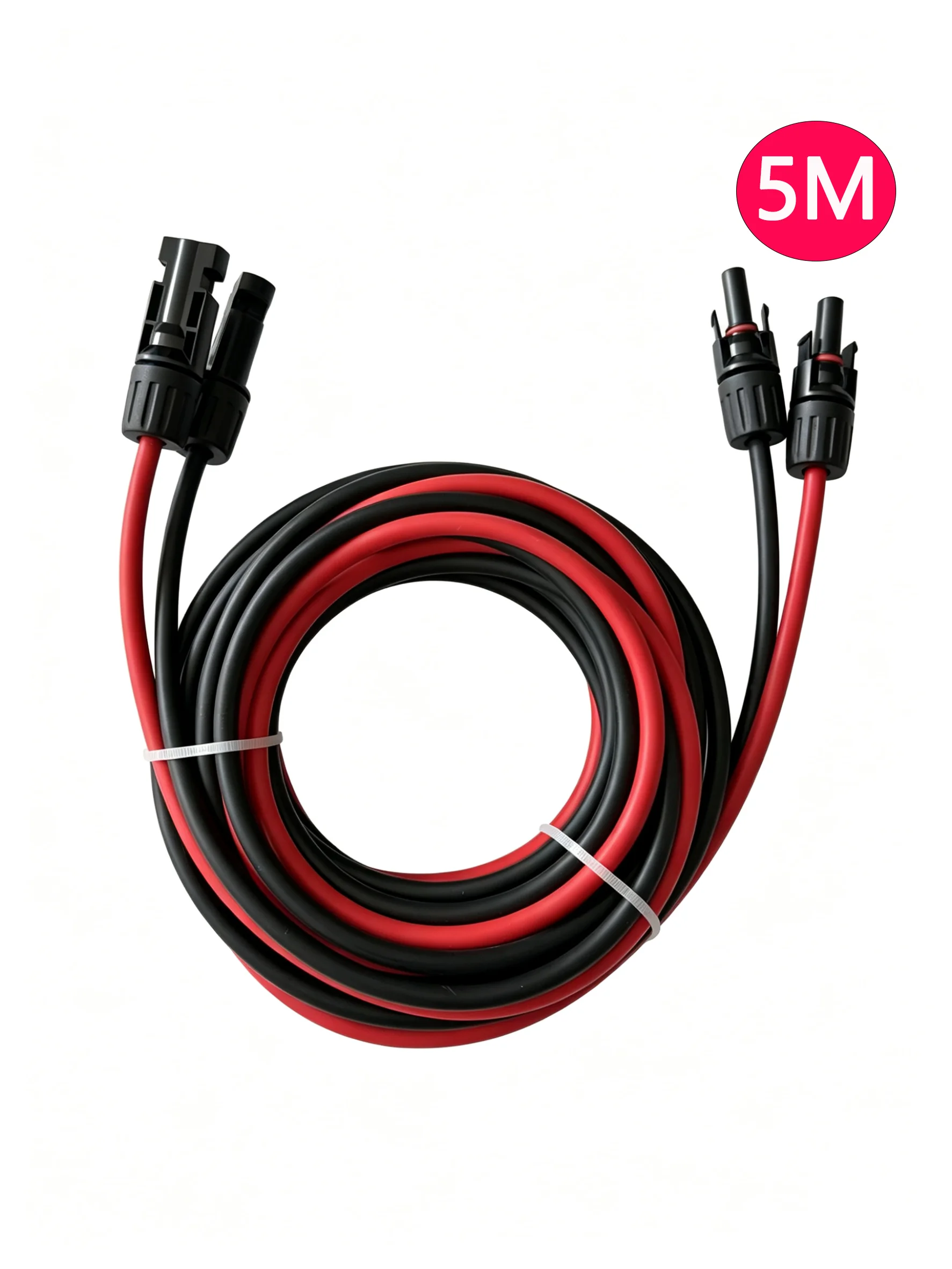 5M 10M 6MM2 Solarkabel 10AWG für Solarpanel-System-Kit-Verbindung, starres Solarpanel, flexibles Solarpanel, 12V 24V Ladekabel