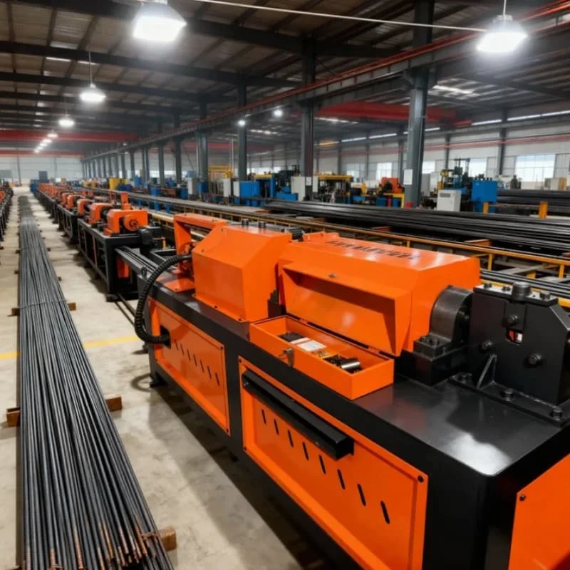 Steel Bar Straightening Cutter Machine 4-12mm Automatic Rebar Processing Equipment CE Certified Industrial Site