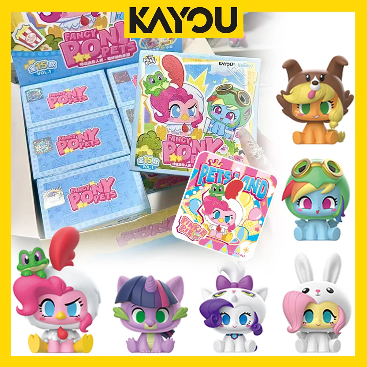 

KAYOU My Little Pony Blind Boxes Collection Cards Fancy Pony Pets Mystery Box Model Doll Trendy Mini Figure Desktop Decoration