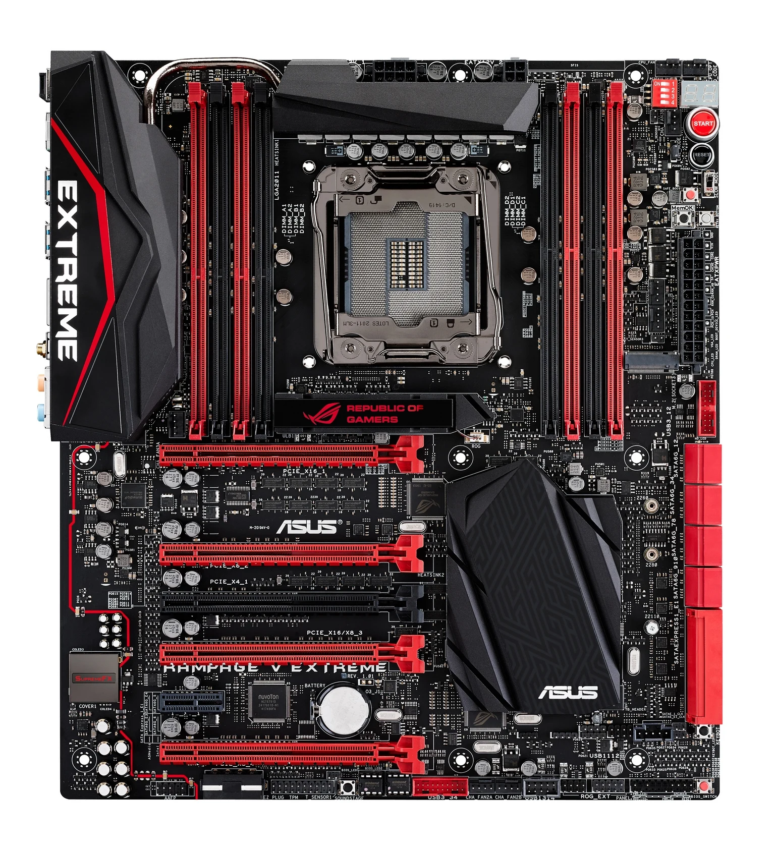 Asus RAMPAGE V EXTREME X99 اللوحة LGA 2011-V3 DDR4 128GB دعم Core i7-6950X 5930 1620-v3 1660-v4 2630L-v3 2680-v3 وحدة المعالجة المركزية