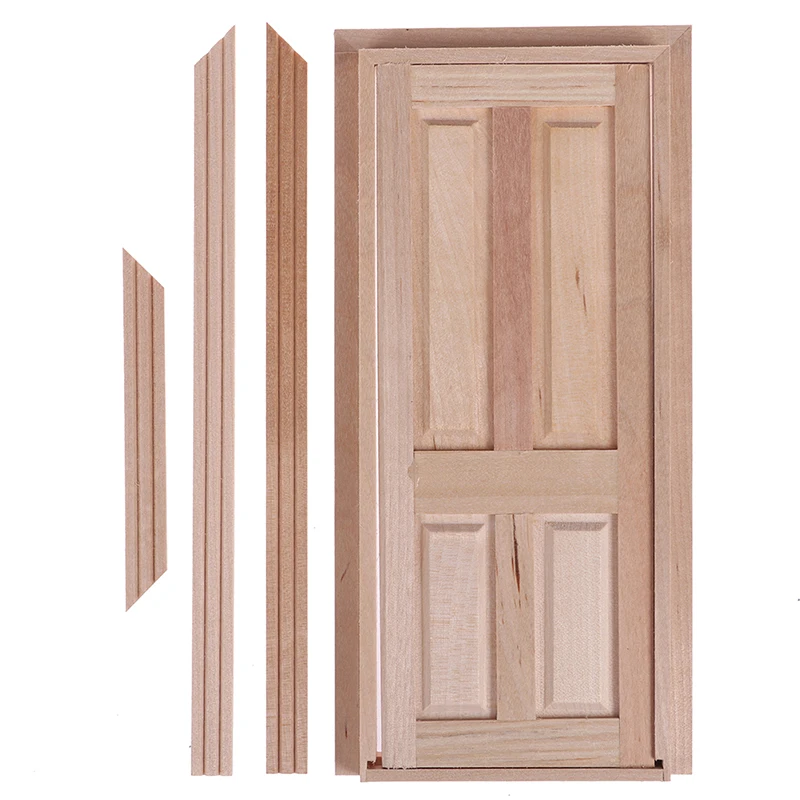 I bambini fingono di giocare a mobili giocattolo giocattoli 1:12 mobili per casa delle bambole simulazione miniature accessori per mobili per porte in legno fai da te arredamento