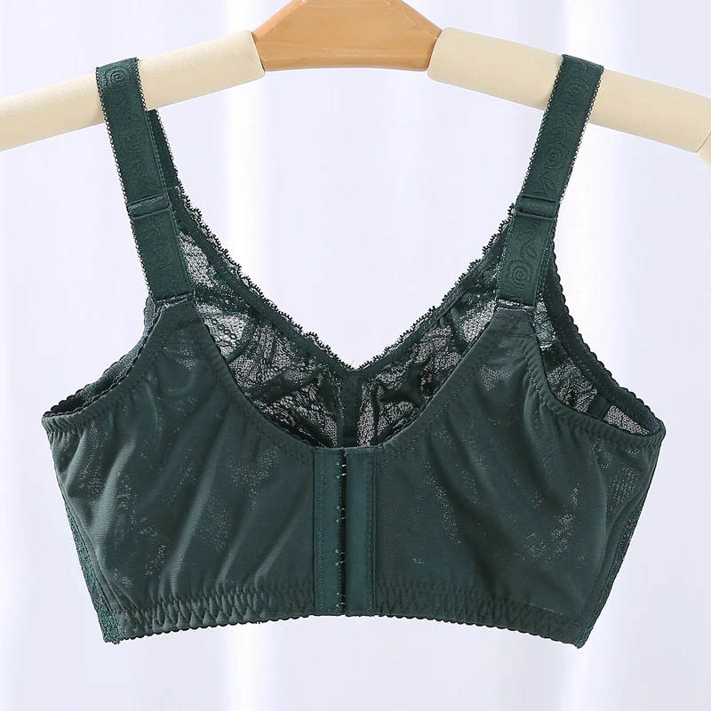 Women\'s Full Coverage wire free Non-Foam Lace Bra 36 38 40 42 44 46 48 B C D E F