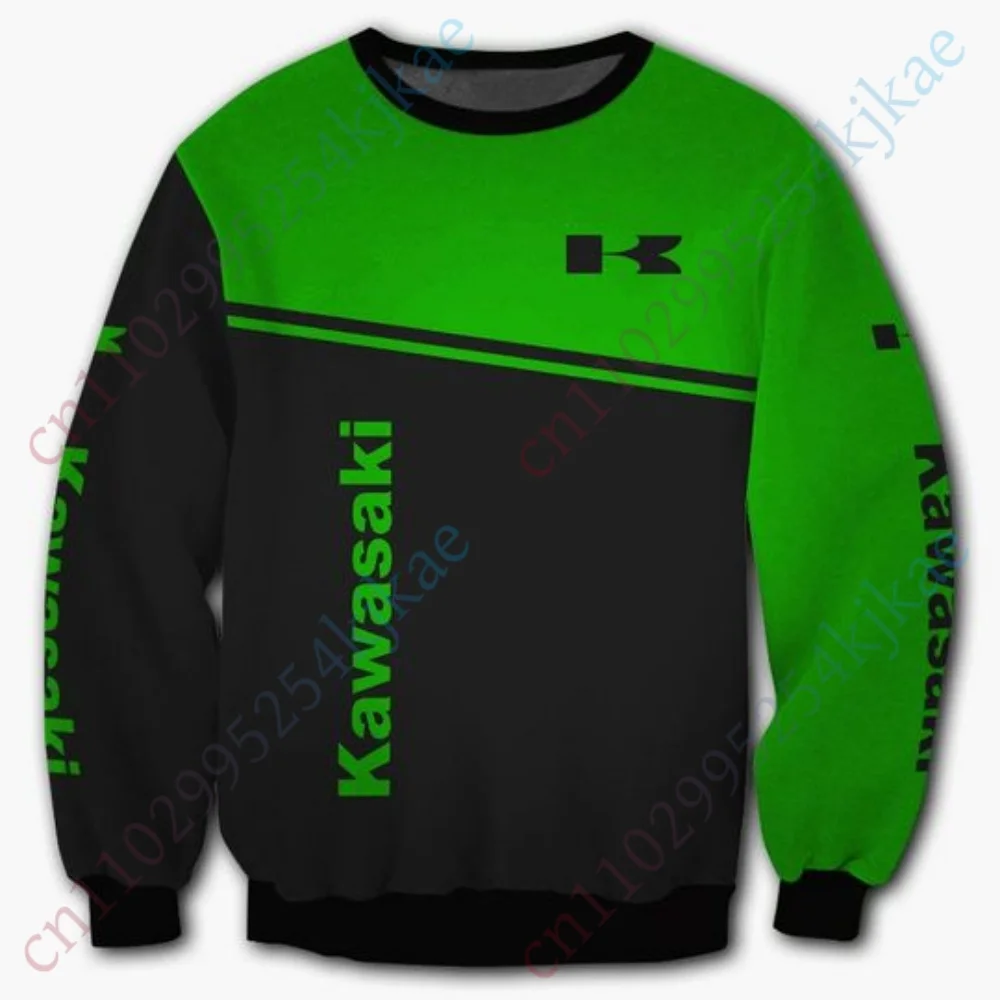 

New Kawasaki Motorcycle Hoodies For Men Casual Sweatshirt Anime Streetwear Men Clothing Unisex Long sleeve Hooded sweatshirt