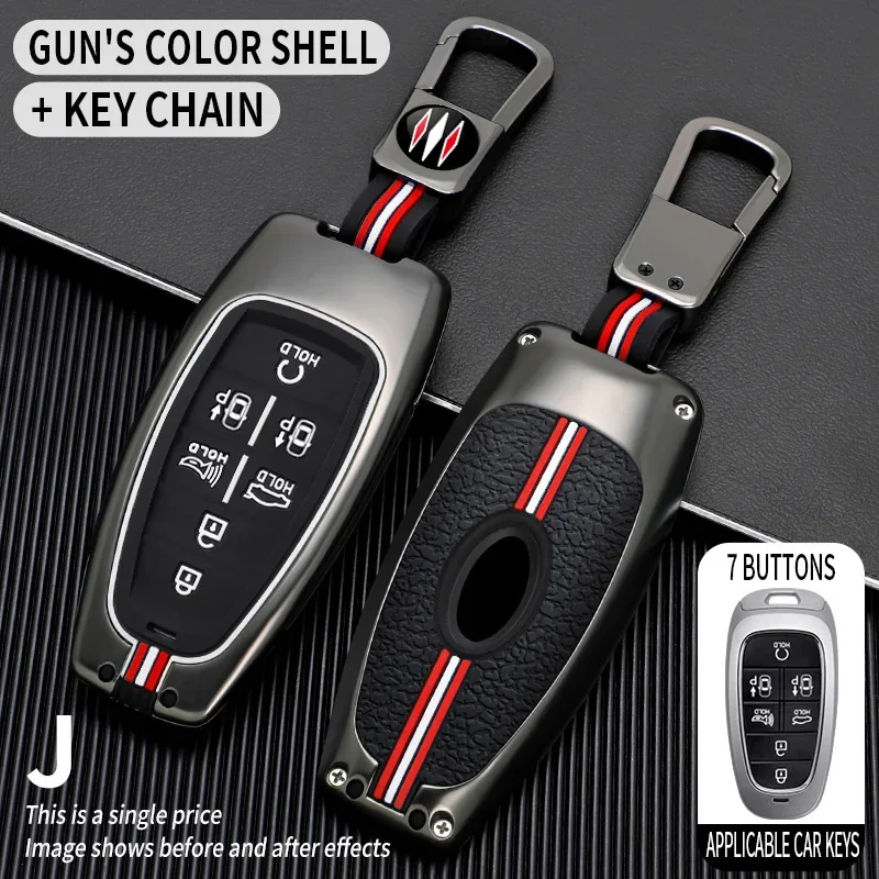 various buttons Car Key Cover Case Cover for 2020 2021 Hyundai Sonata Nexo DN8 Santa Fe TM Tucson NX4 Staria Ioniq Accessories