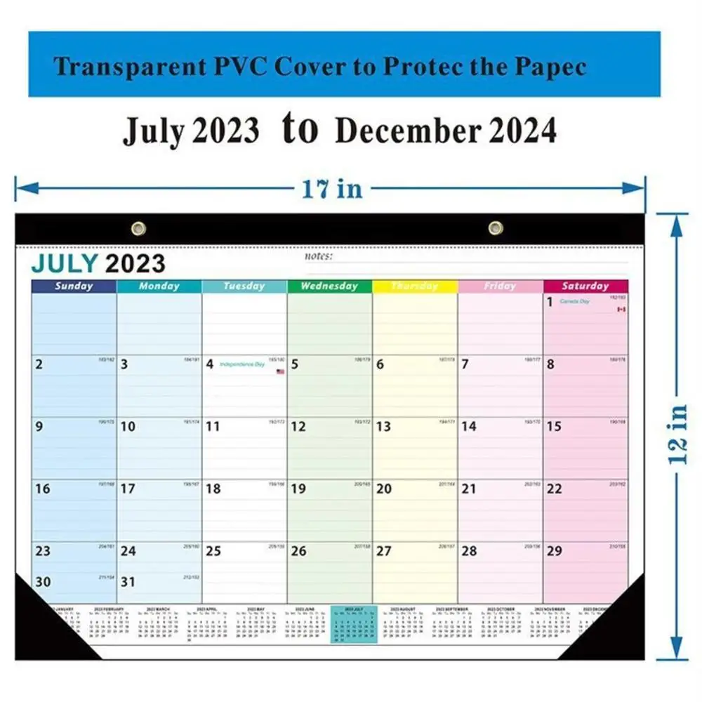 Desk Calendar 2023.7-2024.12 Professional Desk Calendar With Large Monthly Pages And To Do List Office Schedule Wall Calendar