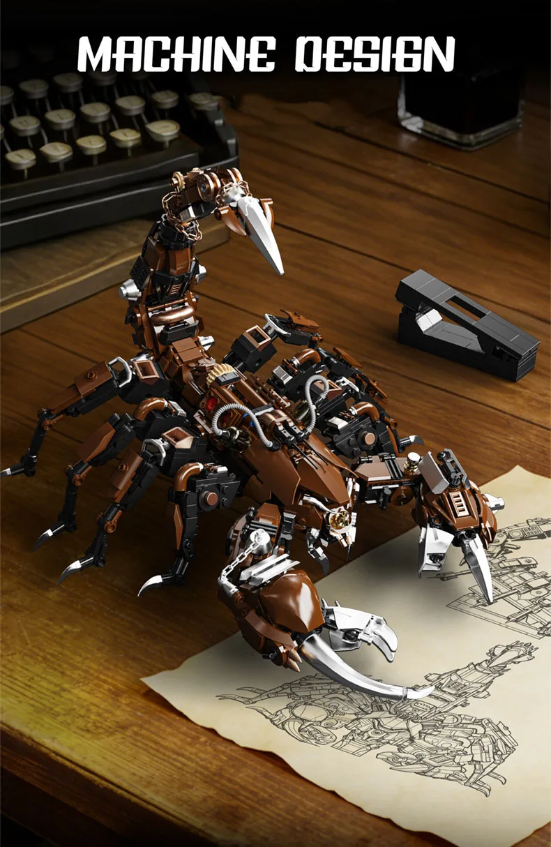 Idea Animals Battle Mecha Baustein Mechanischer Skorpion Roboter Mech Modell Bausteine Konstruktionsspielzeug Sammlerstück für Geschenke – Detail 5