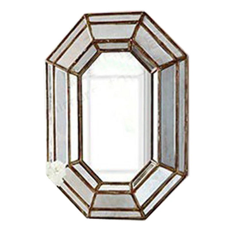 Neoclassical mirror decoration or, porch mmakeup, wall decoration, hanging mirror, polygon
