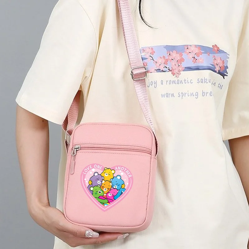 

Care Bears милые сумки на плечо с мультяшным аниме сумка через плечо с принтом для мальчиков и девочек уличная мода портативные сумки подарки на день рождения