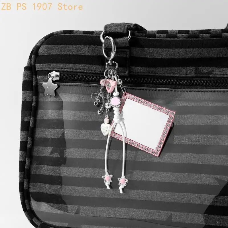 Bag Charm Mirror Keychain for Quick Checks and Everyday Carry 55KA