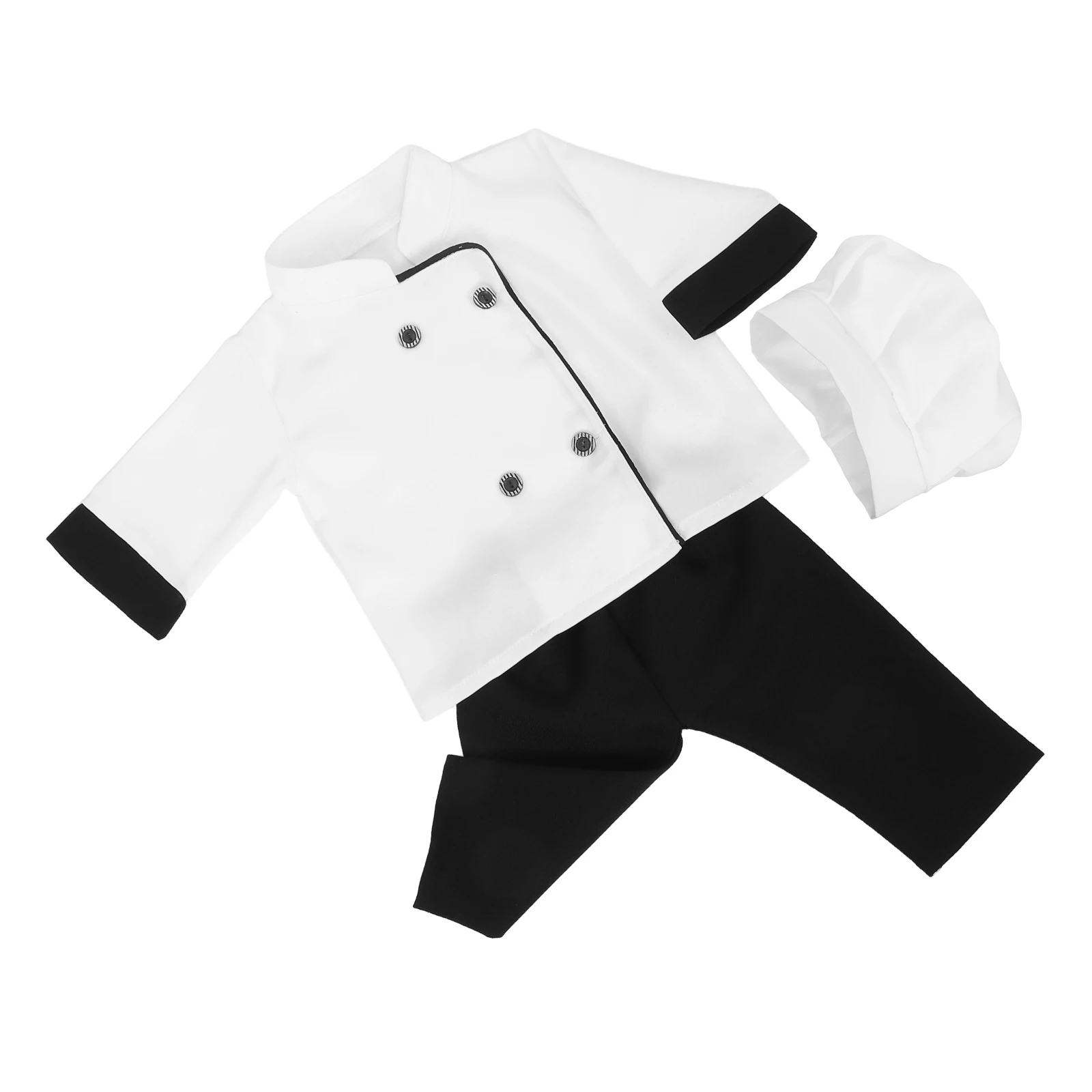 

1 set 1 Set Outfit Boy Girl Newborn Photoshoot Soft Polyester Kitchen Role Play Clothes For Baby