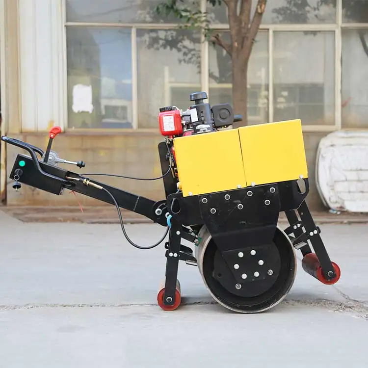 Mini Walk Behind Road Roller Compactor Chinese Double Drum Hand Small Compactor Roller
