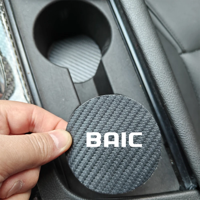 2 Pcs Car Water Cup Pad Water Cup Coaster For Baic BJ30 BJ40 BJ60 BJ80 BJ90 F40 Senova D20 D50 D60 D70 D80 CC X25 X35 X55 X65