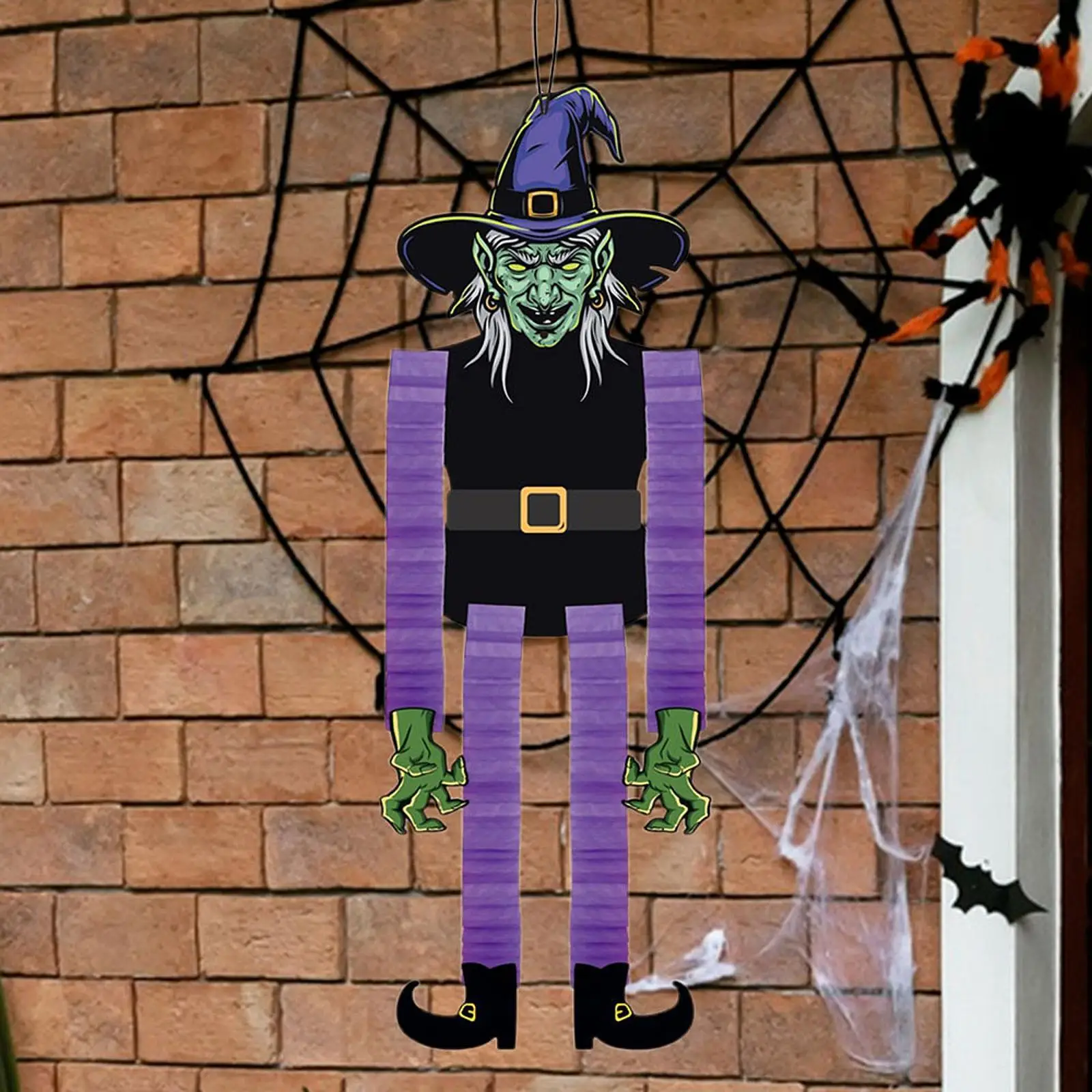 Halloween Hanging Decoration Decorative Spooky Home Decor Witch Ornament Holiday Decor for Wall Window Door Haunted House Indoor