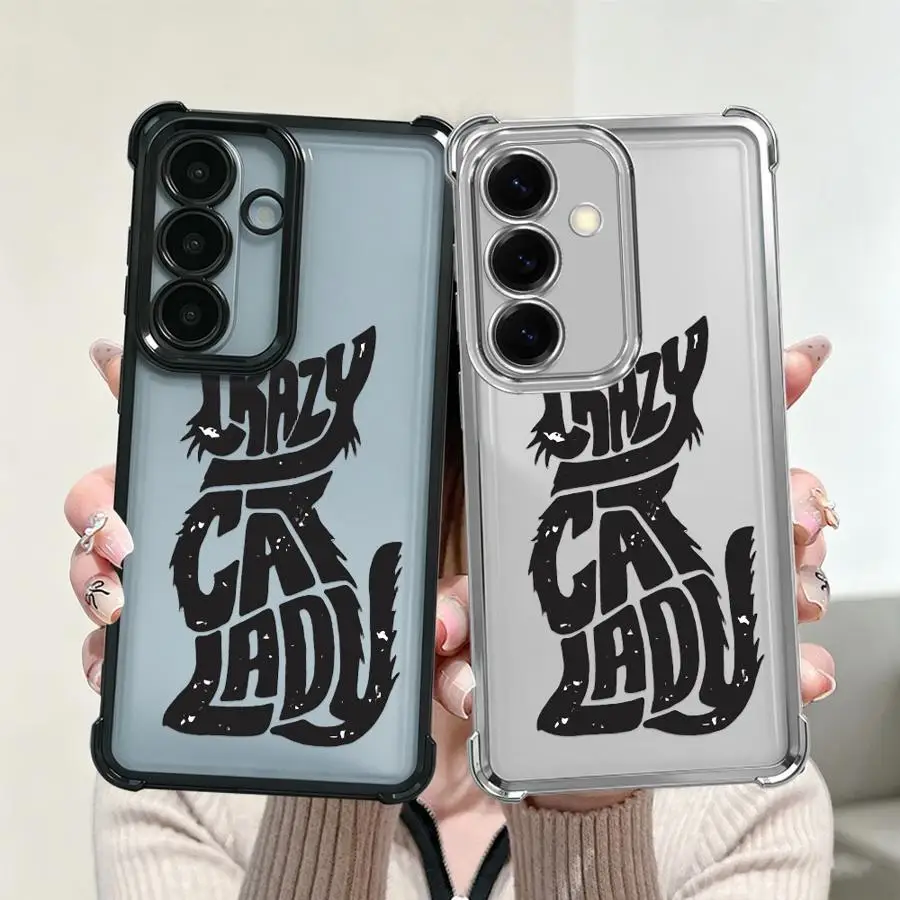 Phone Cover Case for Samsung Galaxy A33 A50 A12 A03 A24 A52 A23 A51 A73 A13 A14 A04 A07 A53 A16 A06 A54 A34 A15 A05 Cat Quote