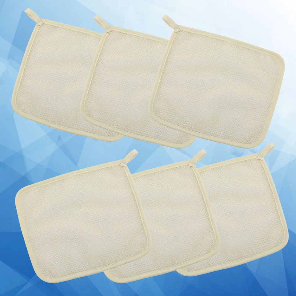 

6 шт. отшелушивающее полотенце для купания, скраб для лица и тела, нежное очищающее средство для жирной сухой кожи, нейлоновая ткань для купания