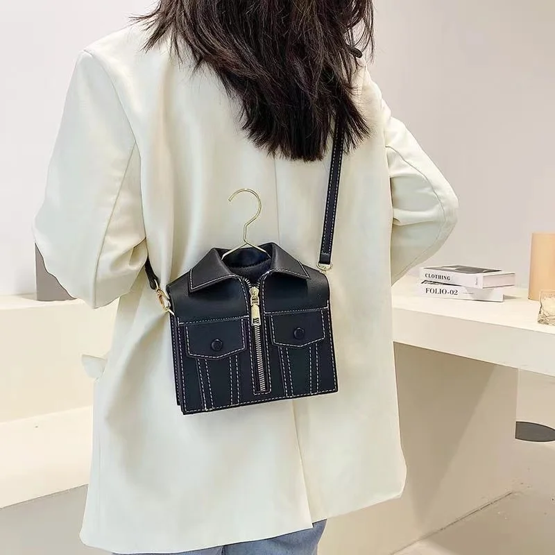 Designer Jacket Shoulder Bag for Women High Quality Leather Handbags and Purses Luxury Square Bags Brand Female Crossbody Bag