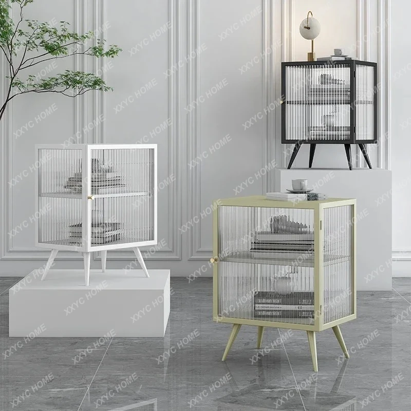 A  Simple Modern Simple Small Light Luxury Bedroom Mini Bedside Cabinet Ins Style Bedside Supporter Super Narrow