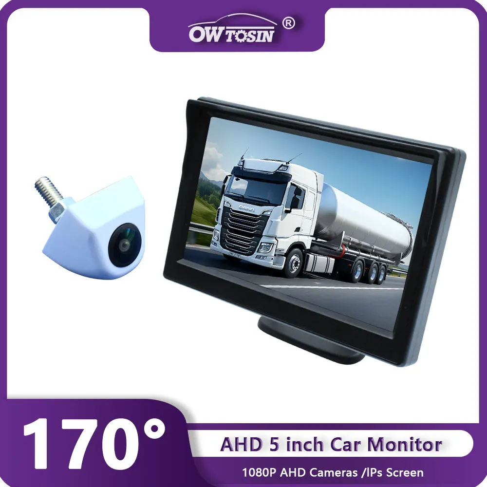 

HD 5" IPS Screen AHD 1080P Car Monitor With Starlight Night Vision 1080P Car Rear View Vehicle Camera