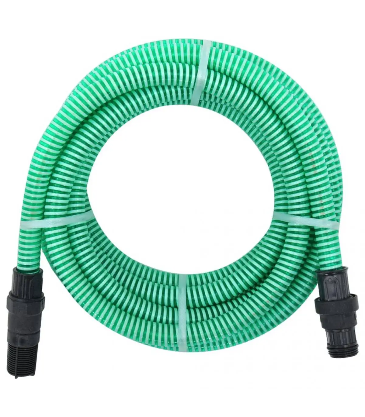 Garden hoses suction hose with connectors PVC 7 m 22 mm Green