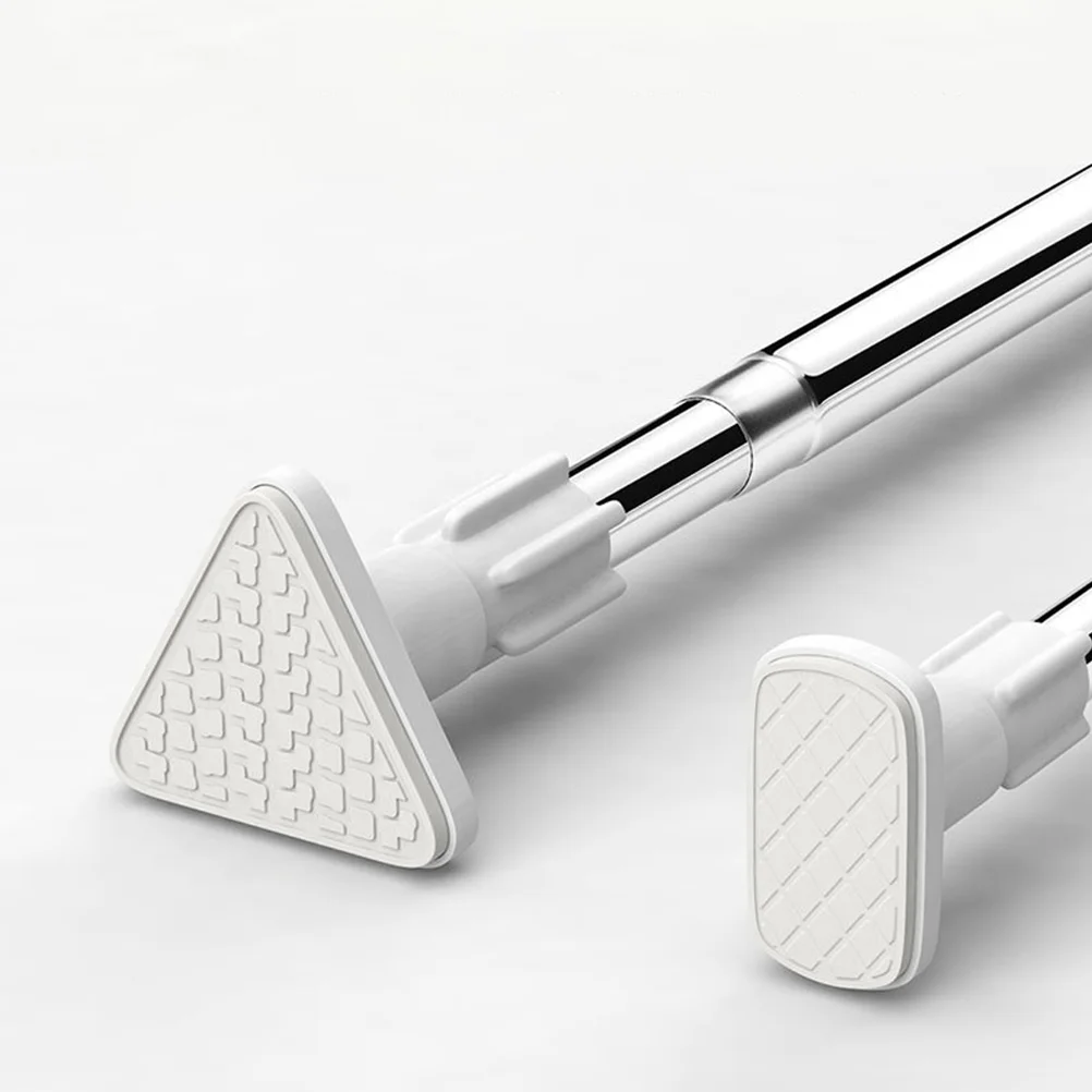 

No Nail Curtain Rod Brackets Door Window Adjustable Stainless Steel Stick Small Rods