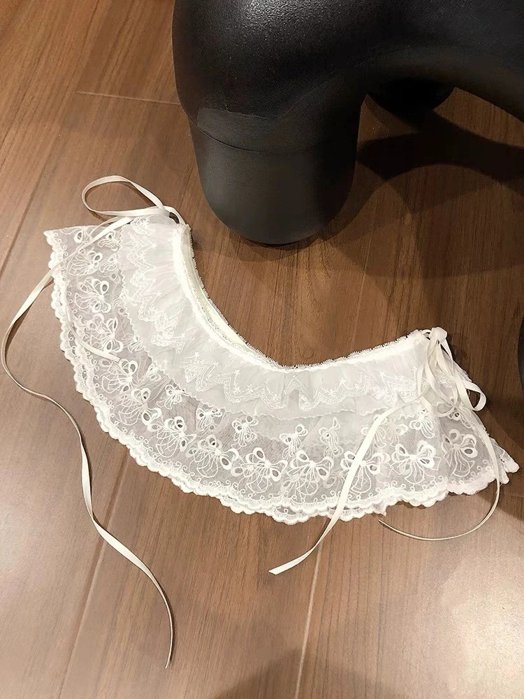 

White A-Line Skirt Women's 2024 New Pure Desire Lace Curtain High-End Sense Layering Hip Covering Elegance f Skirt