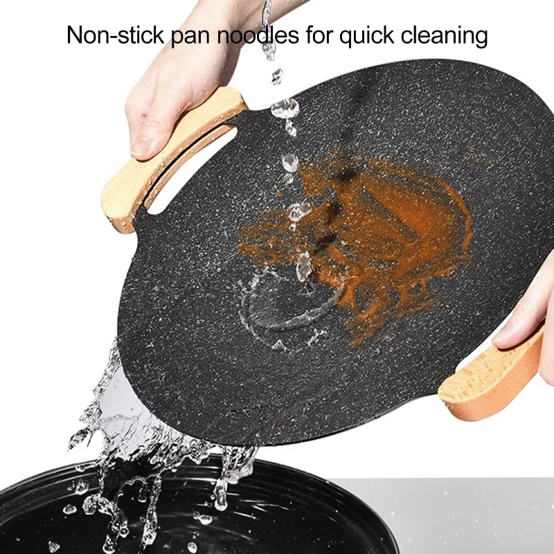 زخرفة جميلة 30 سنتيمتر في الهواء الطلق شواء شواء عموم غير عصا المدخنة صينية الخبز الكورية الشواية لوحة معدات التخييم