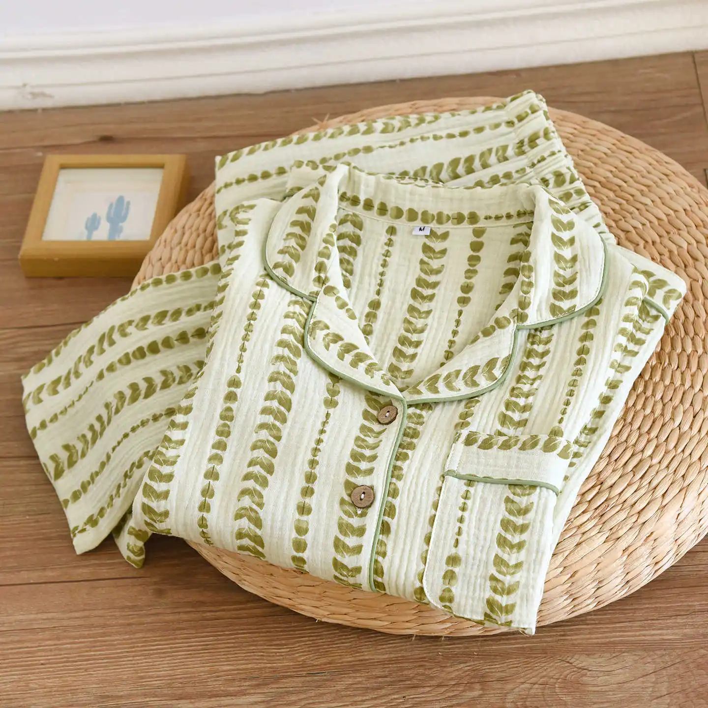 

Floral Pajamas Woman Set Long Sleeve Nightwear Clothing Pijama Autumn 2 Piece Set Sleepwear Women's Cotton Pajama Lady