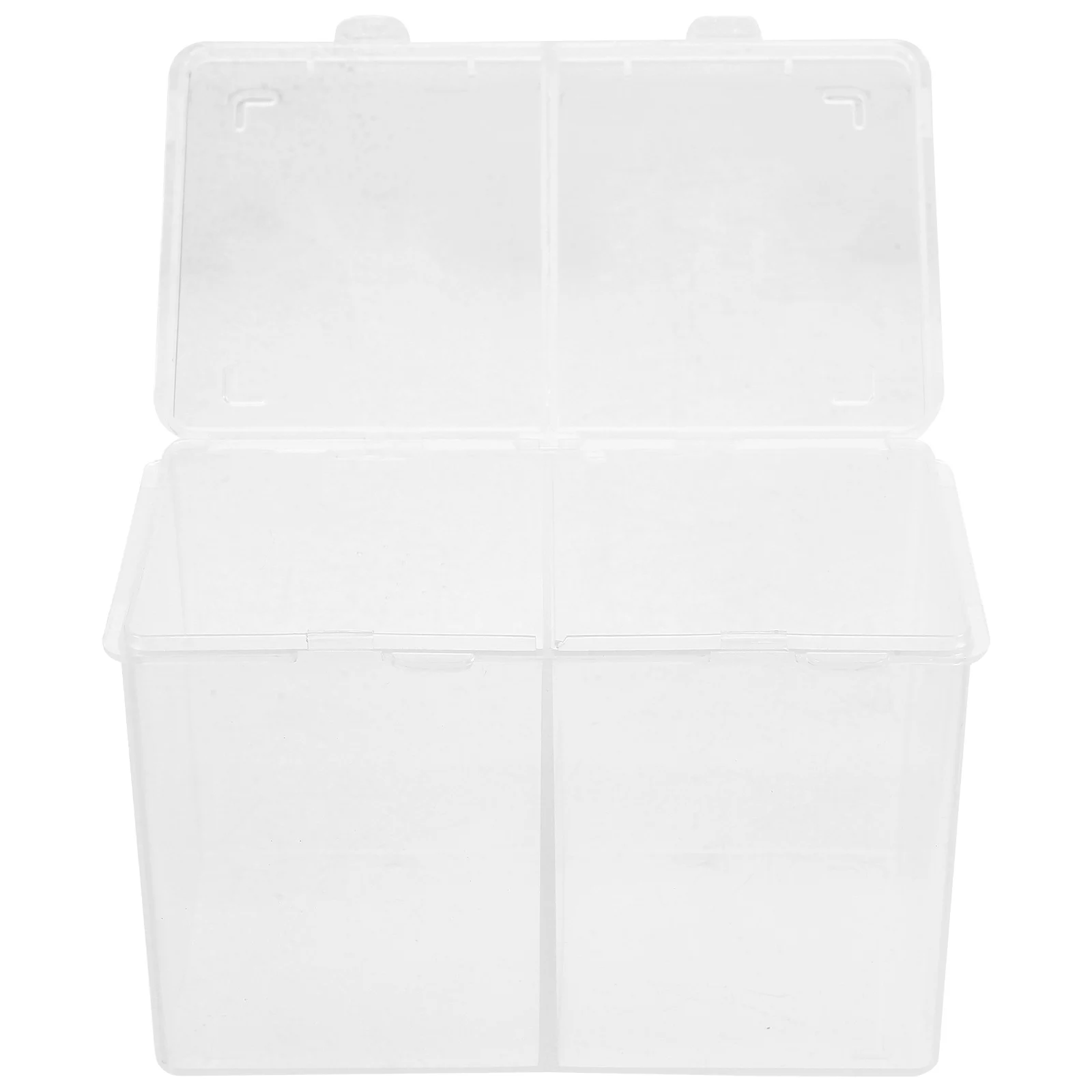 

Pads Box Large Capacity Cosmetics Storage Organizer Portable Plastic Cotton Pad Holder With Compartment Design Durable Sturdy