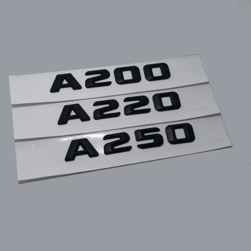 

3D ABS Glossy Black Trunk Car Sticker For Mercedes Benz Letters A160 A180 A200 A220 A250 A260 A280 Logo Emblem Badge Accessories